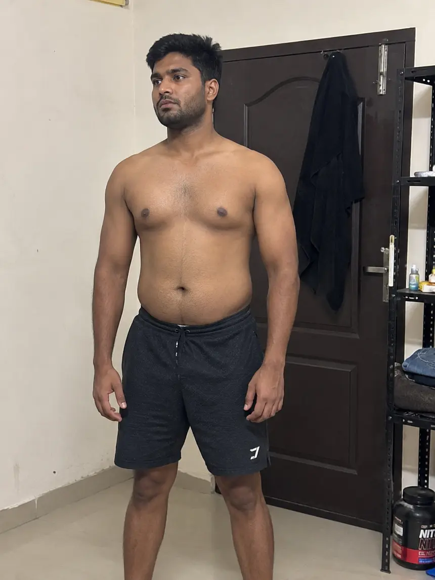 Dinesh after training